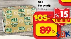 MİS TEREYAĞI 250 G fiyat ve kampanya bilgisi